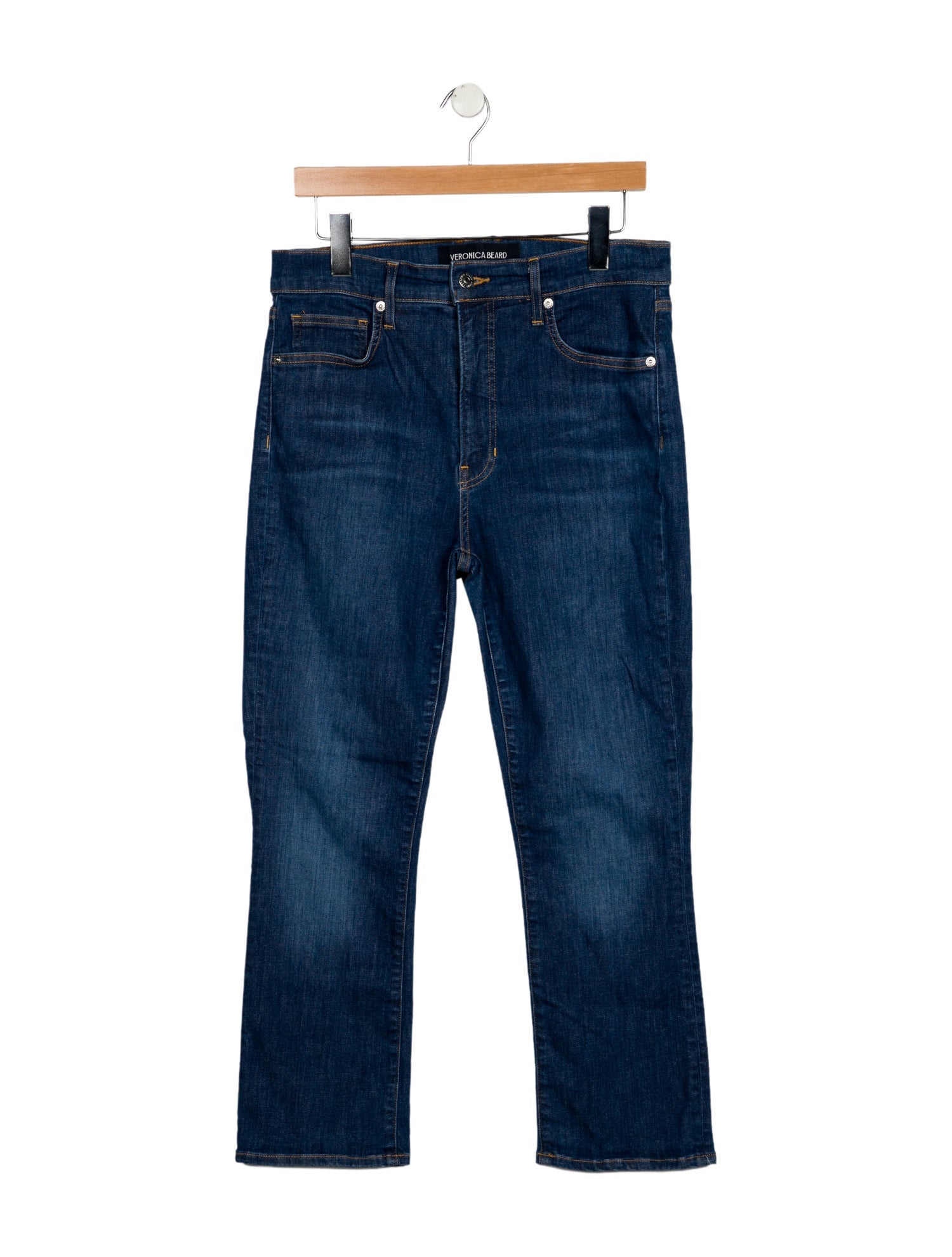Veronica Beard High-Rise Straight Leg Jeans