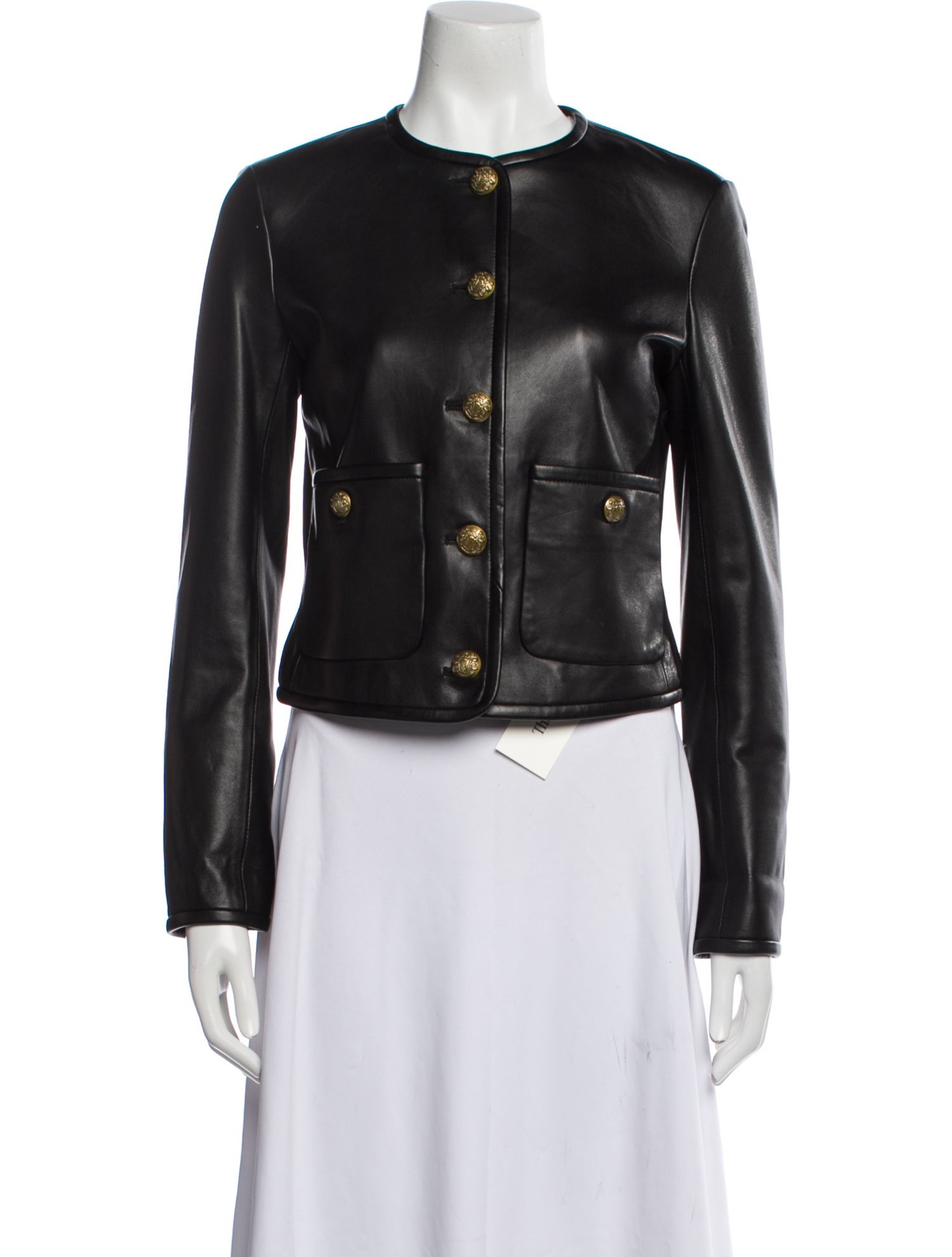 Veronica Beard Lamb Leather Biker Jacket