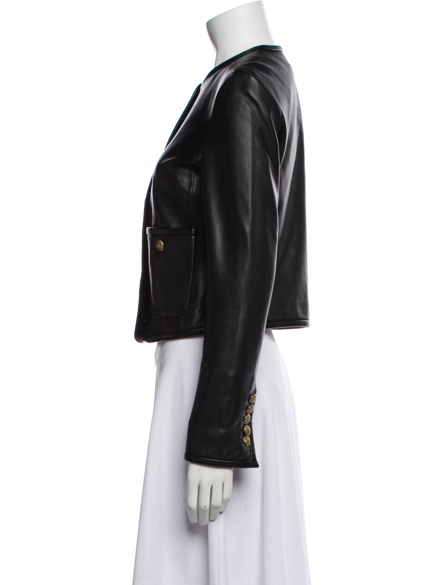 Veronica Beard Lamb Leather Biker Jacket