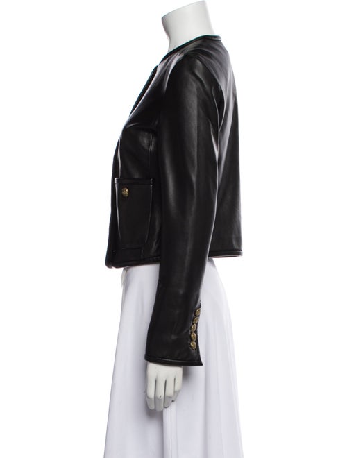 Veronica Beard Lamb Leather Biker Jacket