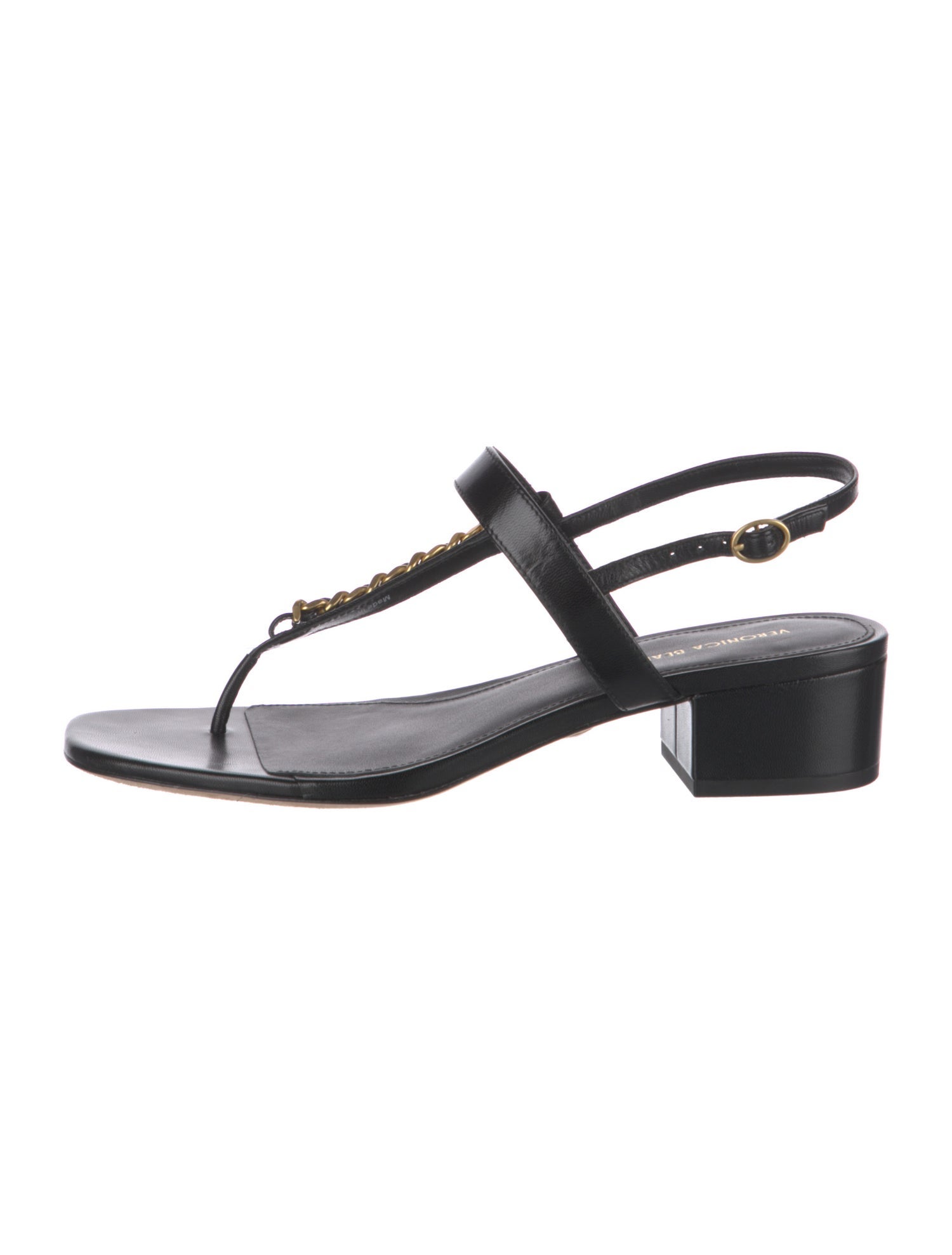 Veronica Beard Leather T-Strap Sandals