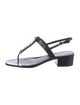 Veronica Beard Leather T-Strap Sandals