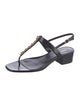 Veronica Beard Leather T-Strap Sandals