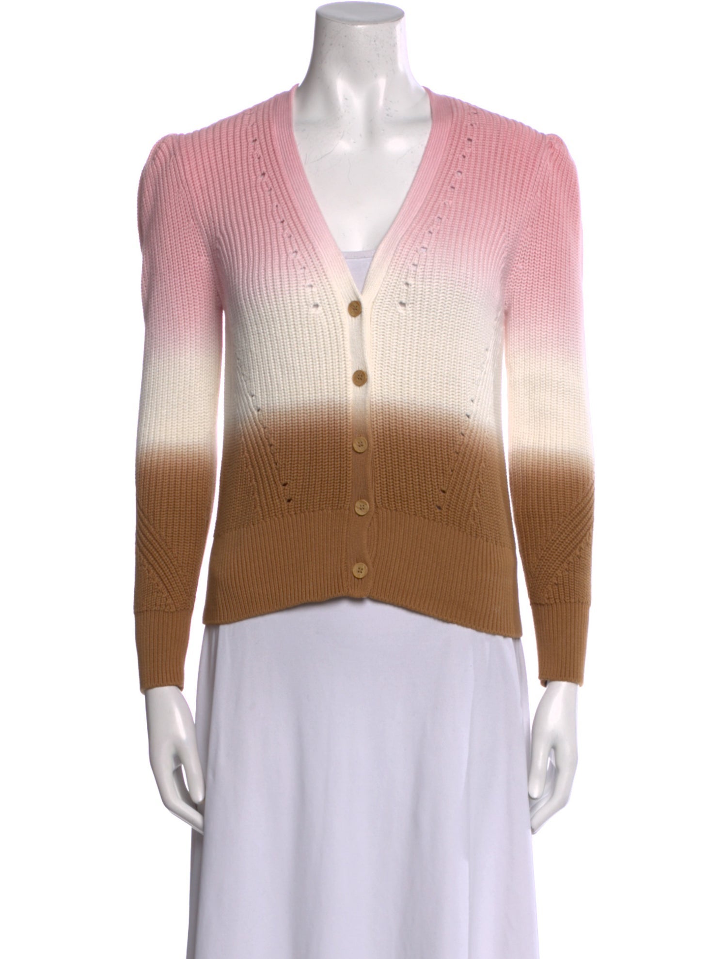 Veronica Beard Striped V-Neck Sweater