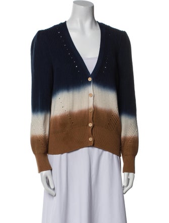 Veronica Beard Striped V-Neck Sweater