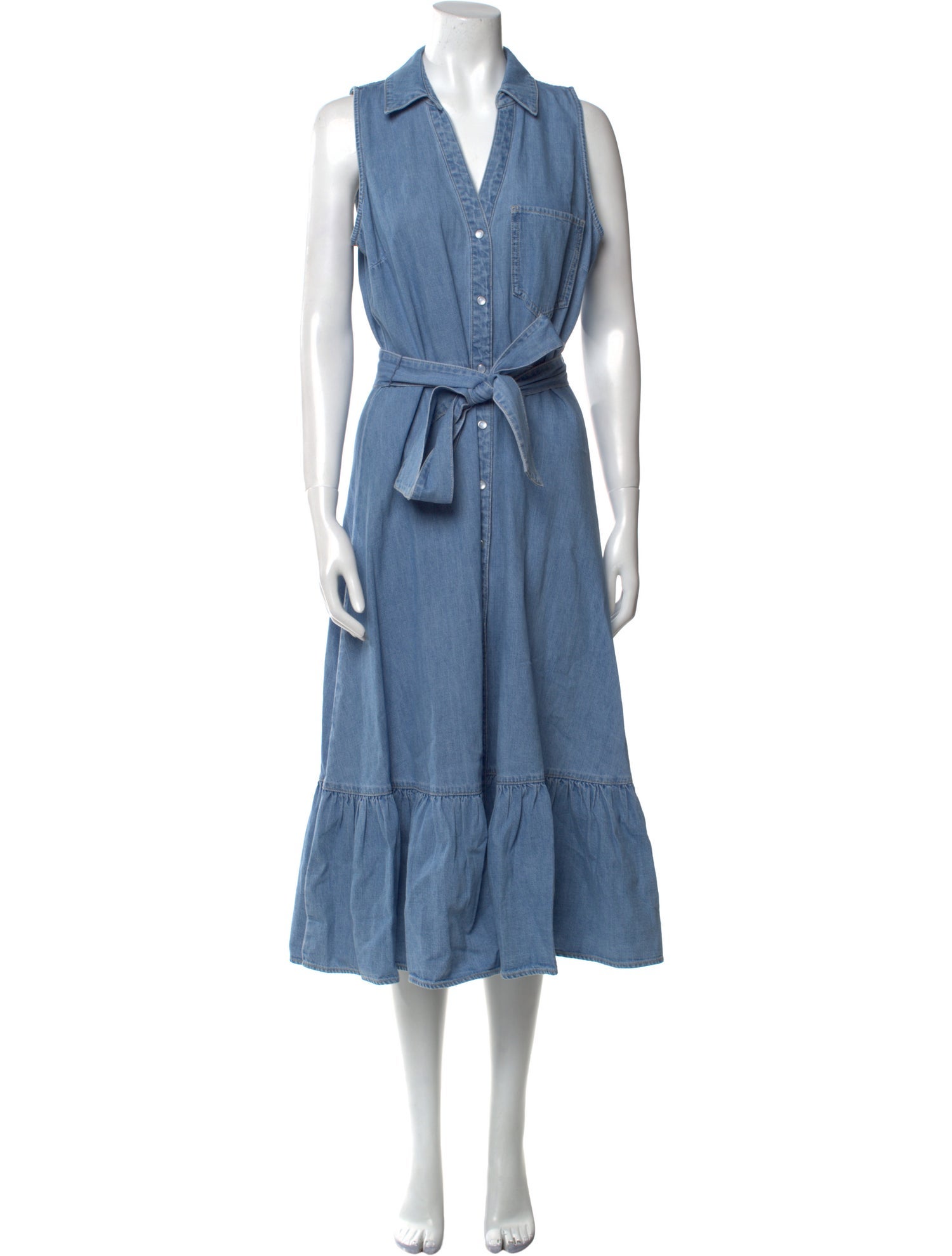 Veronica Beard V-Neck Midi Length Dress