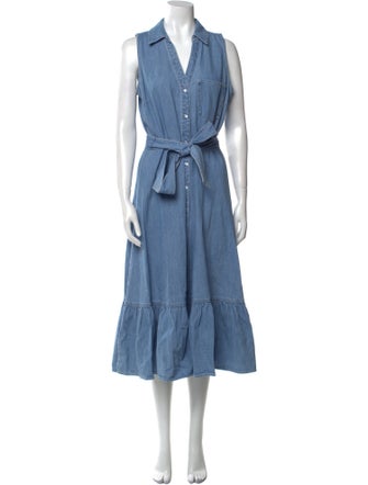 Veronica Beard V-Neck Midi Length Dress