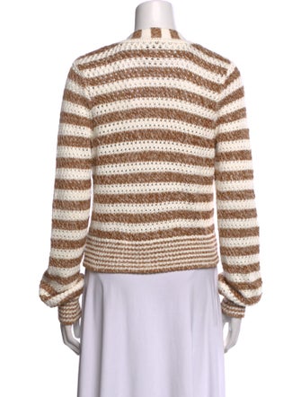 Veronica Beard Striped V-Neck Sweater