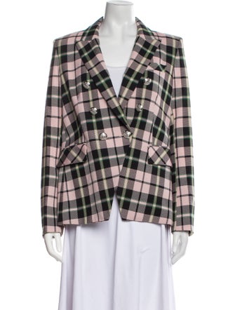 Veronica Beard Plaid Print Blazer