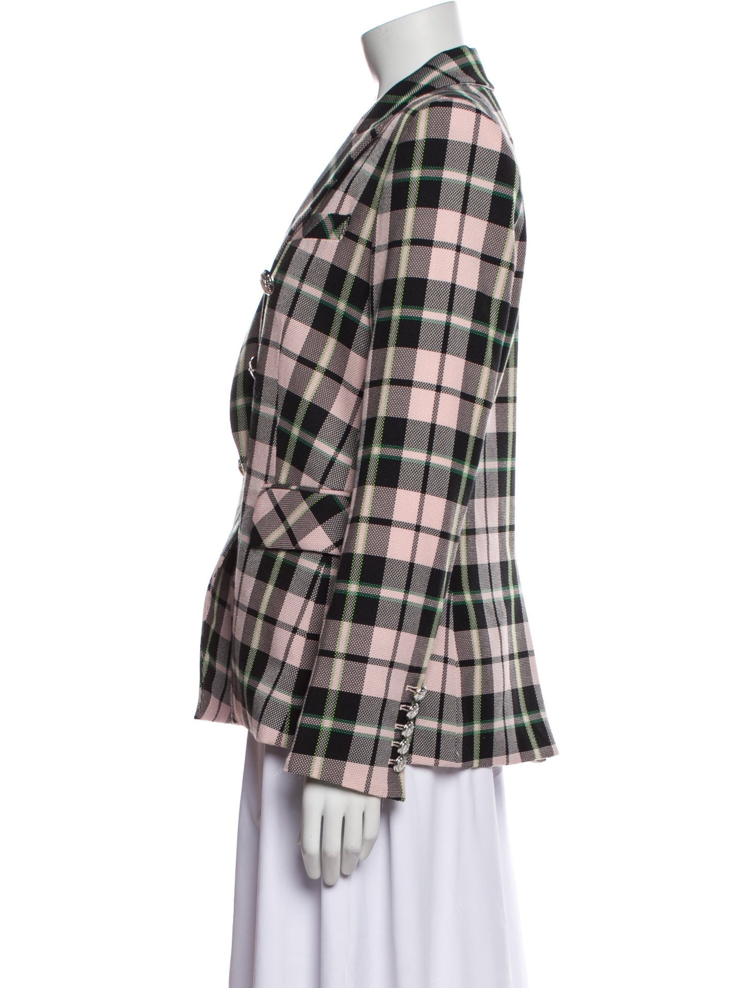 Veronica Beard Plaid Print Blazer