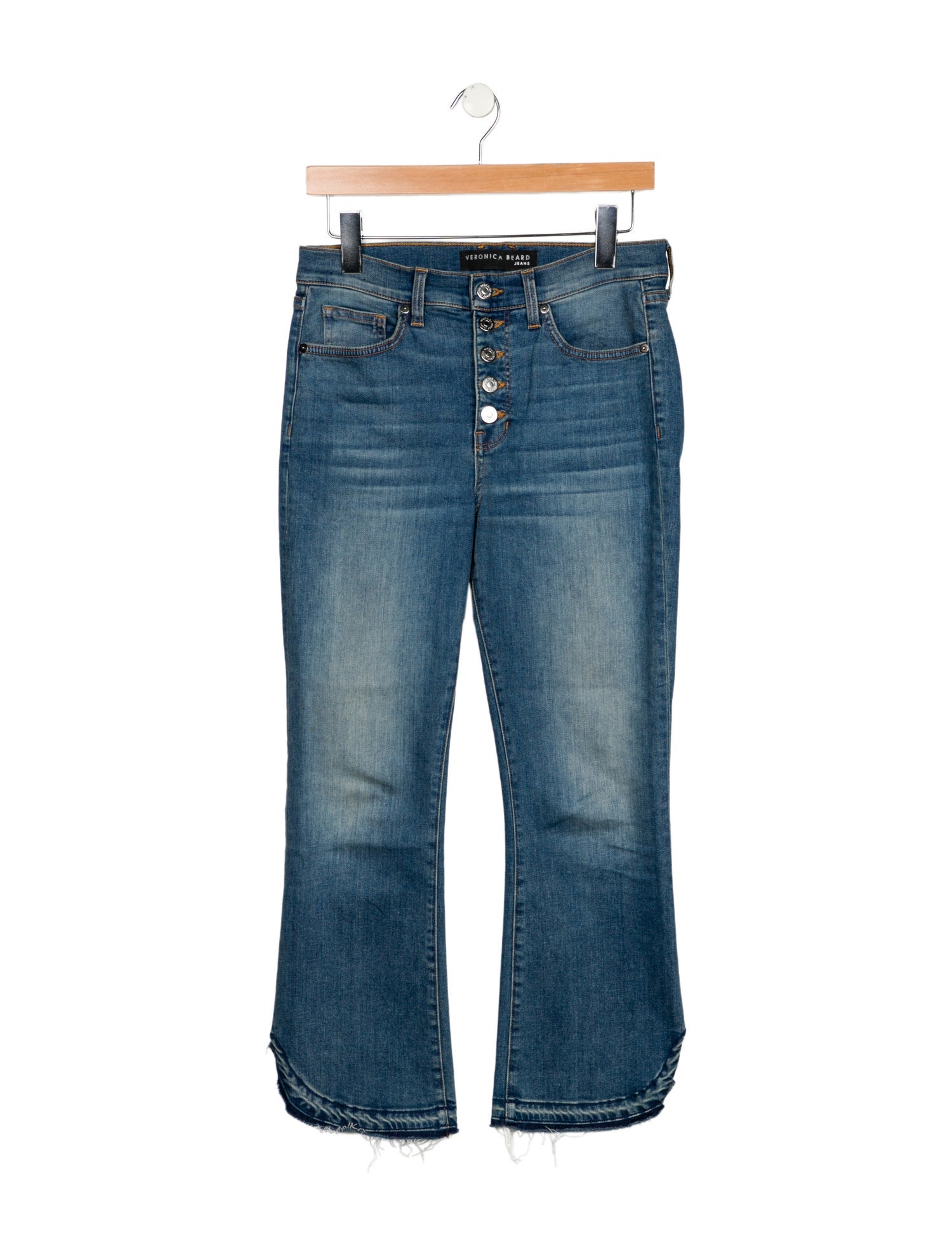 Veronica Beard High-Rise Straight Leg Jeans