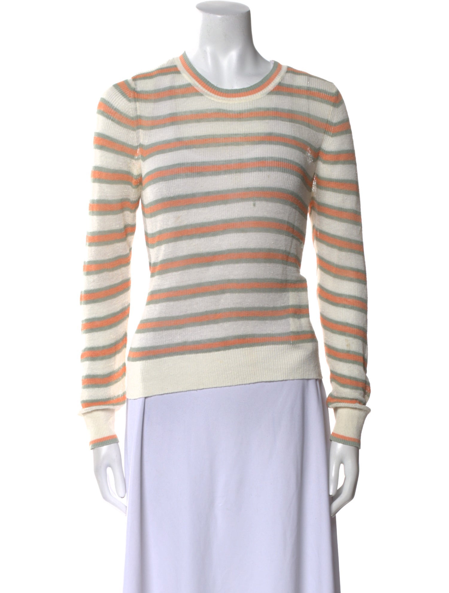 Veronica Beard Linen Striped Sweater