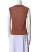 Veronica Beard Linen Crew Neck Crop Top