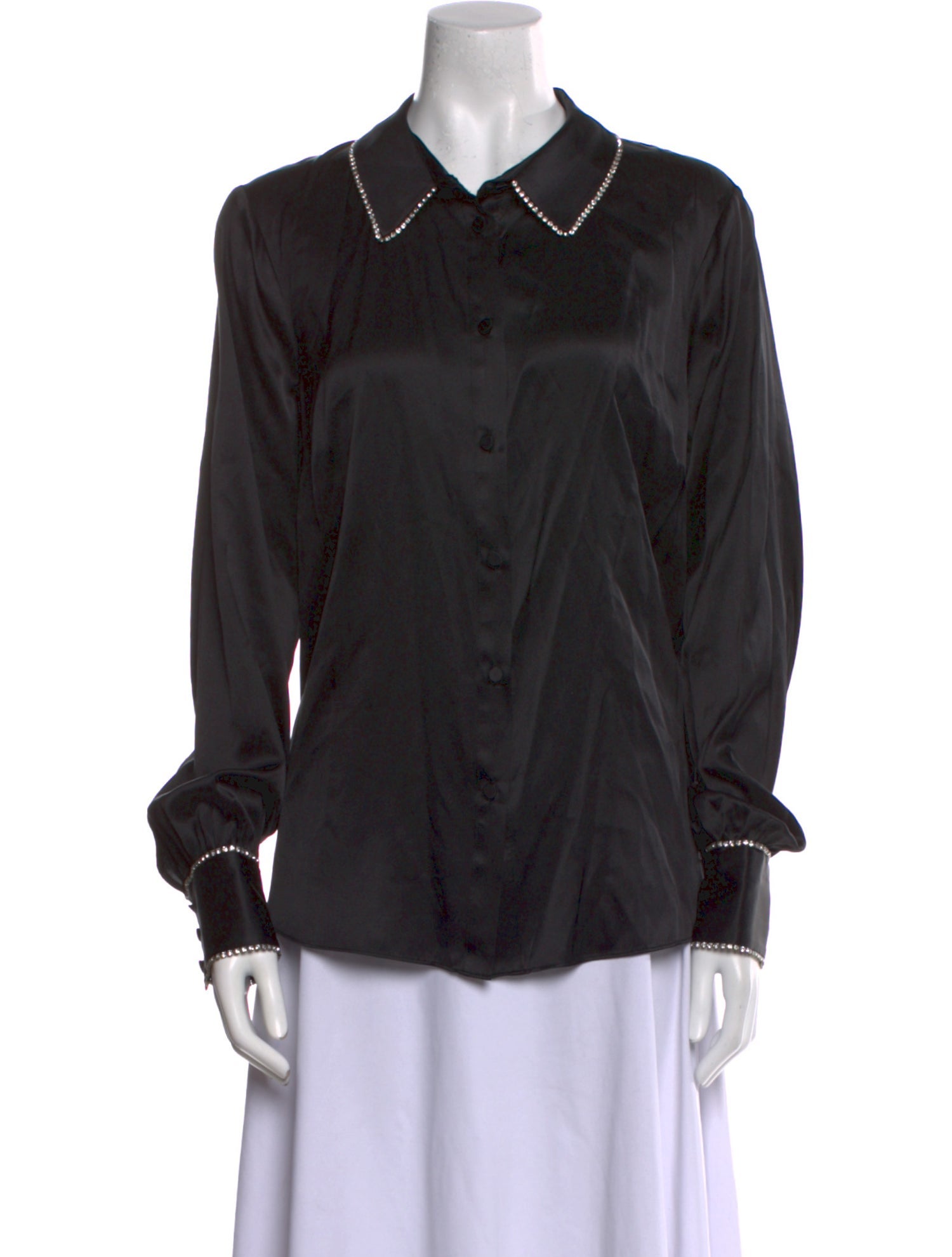 Veronica Beard Silk Long Sleeve Button-Up Top w/ Tags