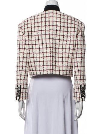 Veronica Beard Plaid Print Evening Jacket