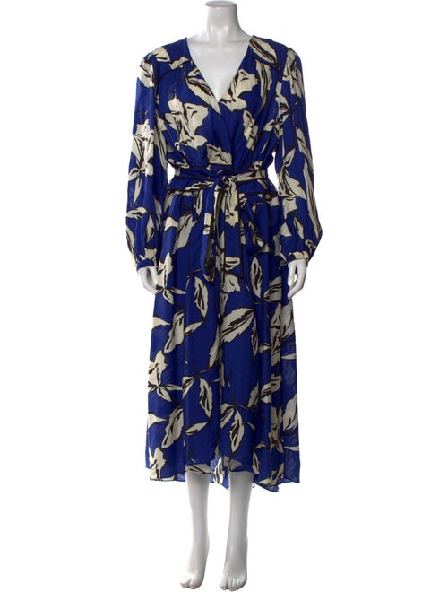 Veronica Beard Floral Print Long Dress