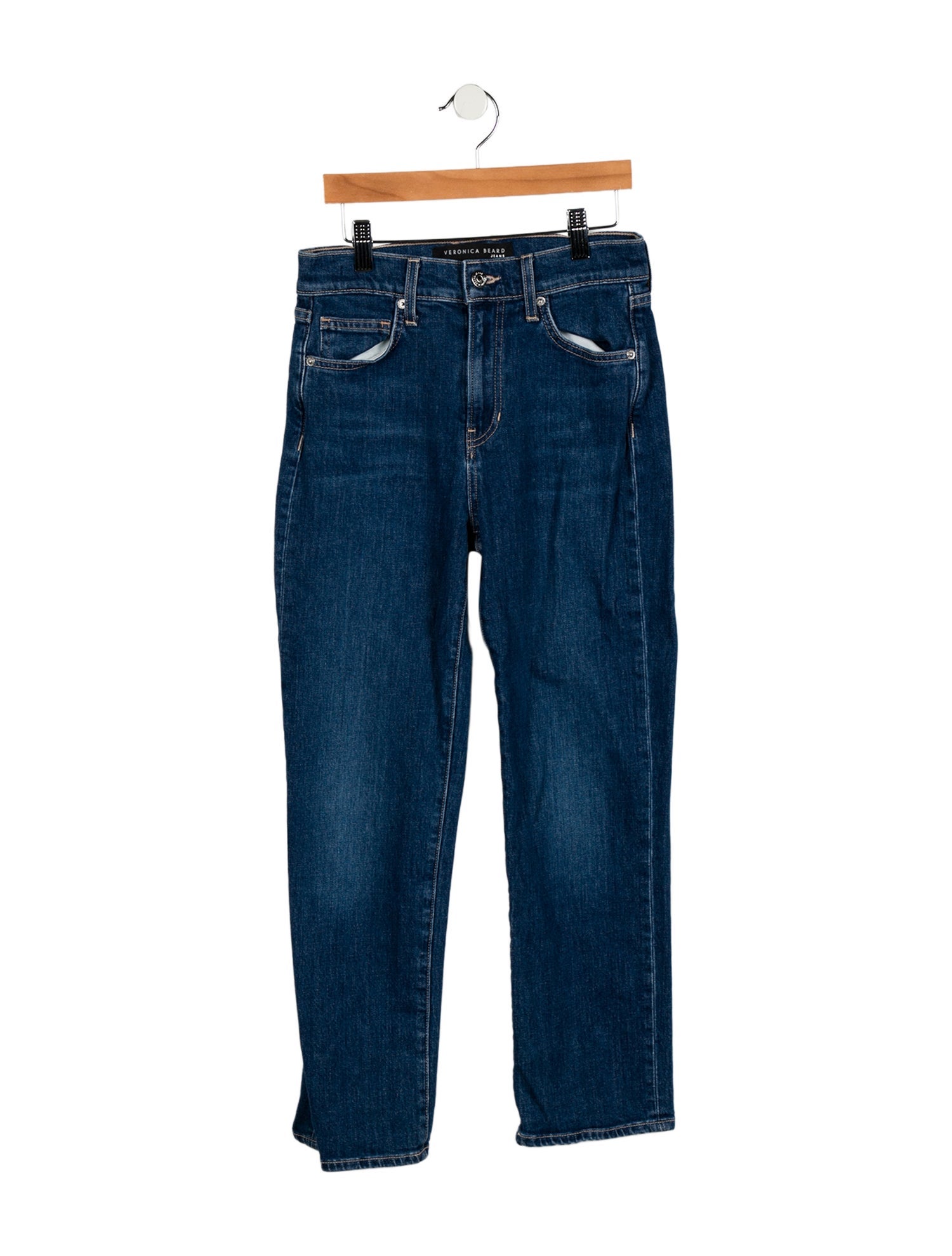 Veronica Beard Mid-Rise Straight Leg Jeans