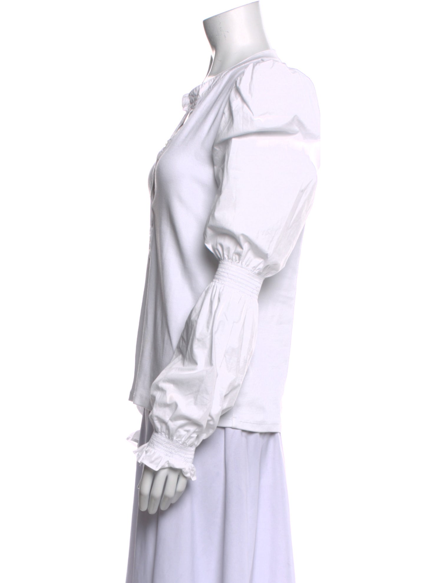 Veronica Beard V-Neck Long Sleeve Blouse