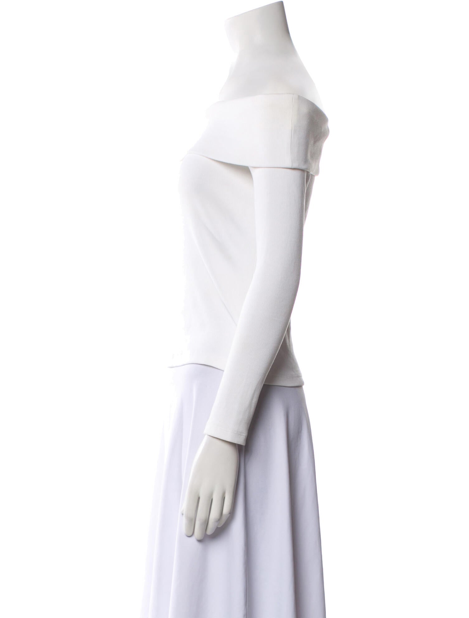 Veronica Beard Off-The-Shoulder Long Sleeve Top