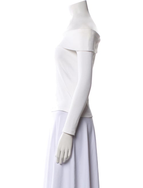 Veronica Beard Off-The-Shoulder Long Sleeve Top