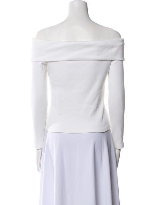 Veronica Beard Off-The-Shoulder Long Sleeve Top
