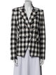 Veronica Beard Linen Plaid Print Blazer