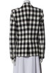 Veronica Beard Linen Plaid Print Blazer