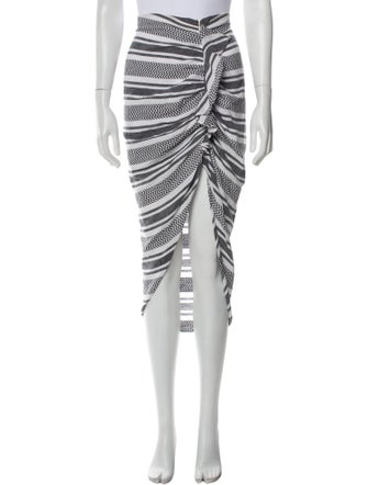 Veronica Beard Striped Midi Length Skirt