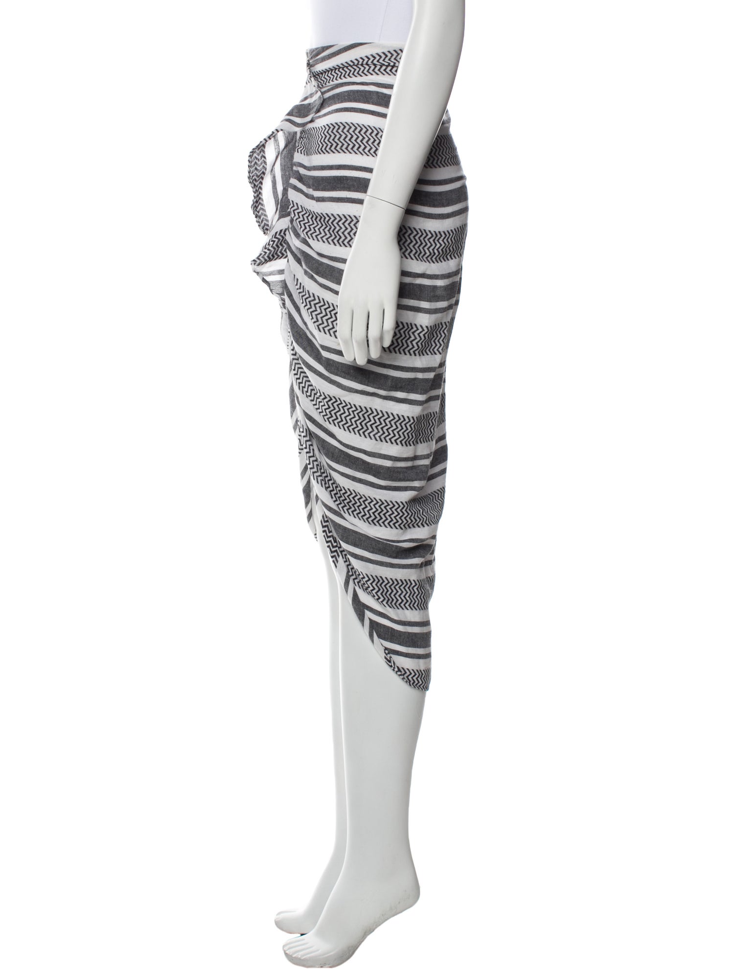 Veronica Beard Striped Midi Length Skirt