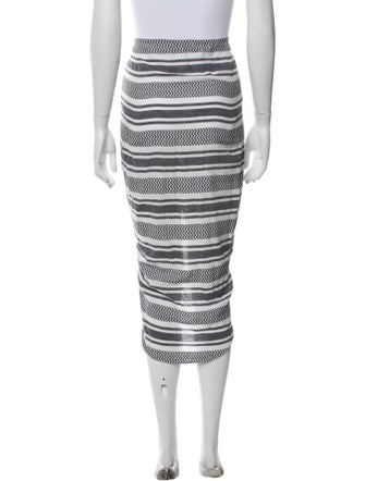 Veronica Beard Striped Midi Length Skirt