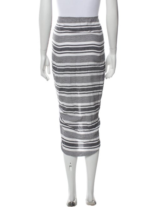 Veronica Beard Striped Midi Length Skirt