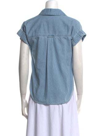 Veronica Beard V-Neck Short Sleeve Polo