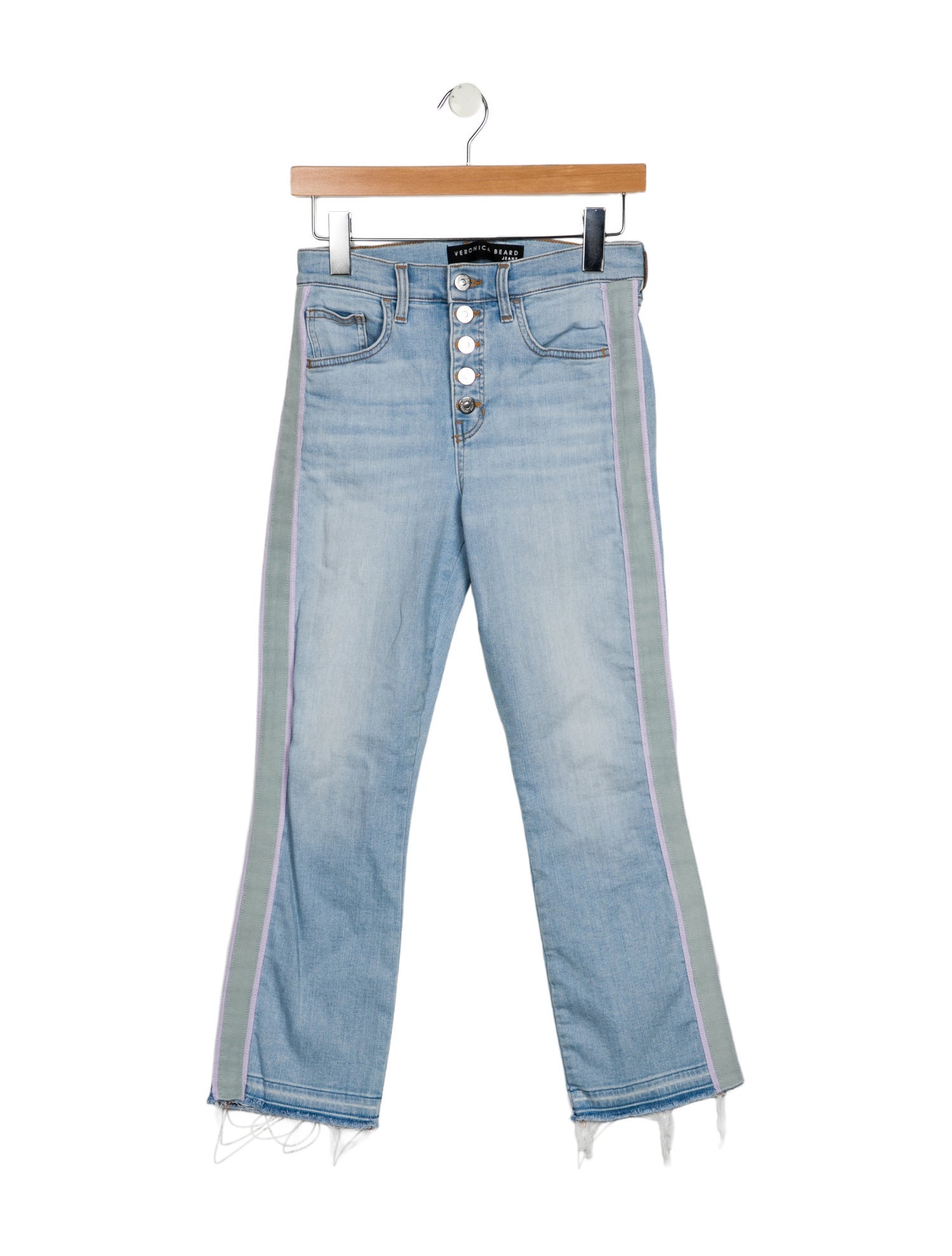 Veronica Beard Mid-Rise Straight Leg Jeans
