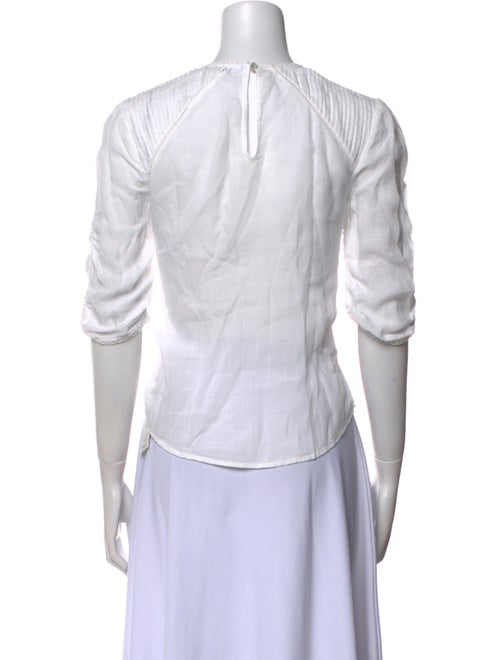 Veronica Beard Scoop Neck Three-Quarter Sleeve Top