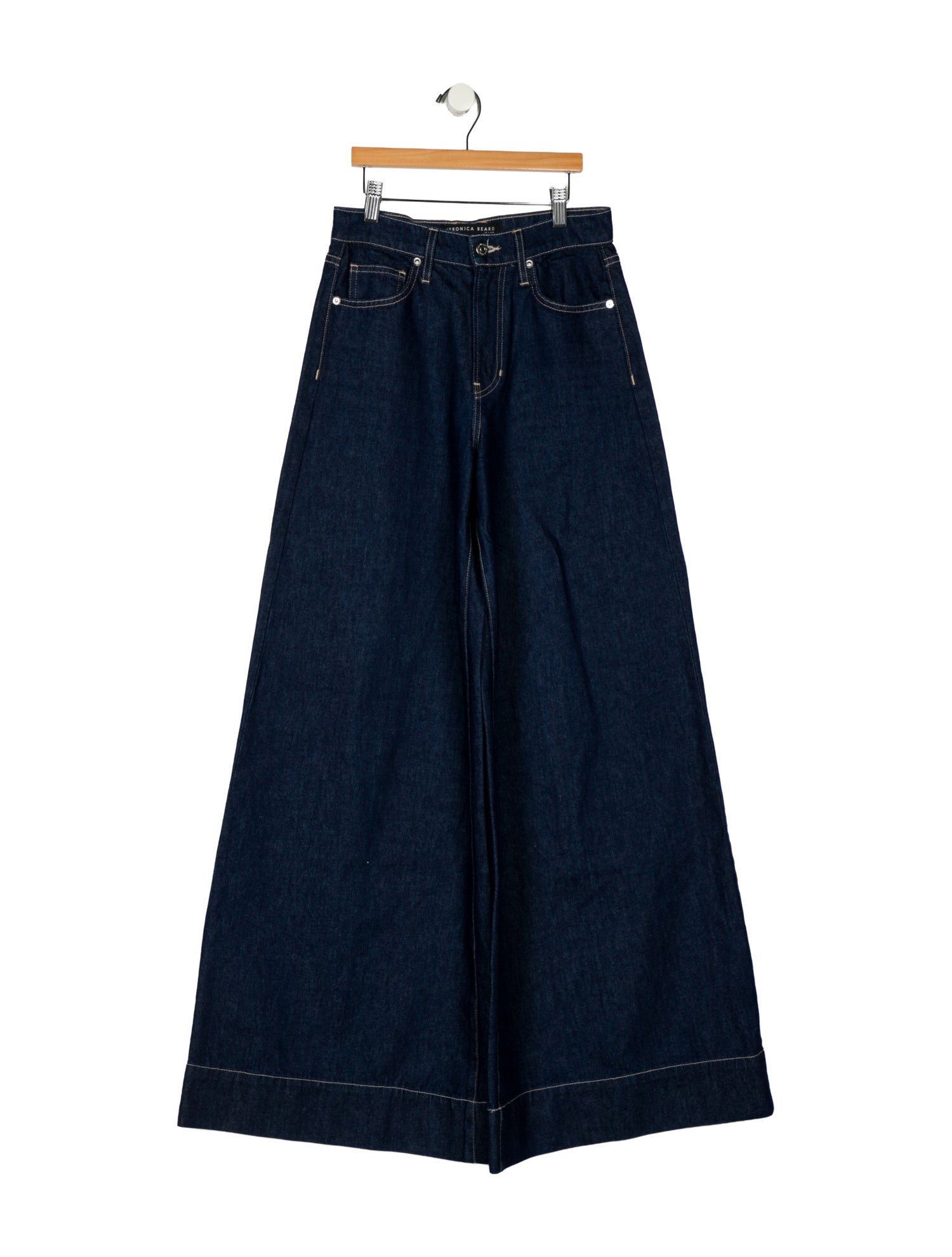 Veronica Beard High-Rise Wide Leg Jeans