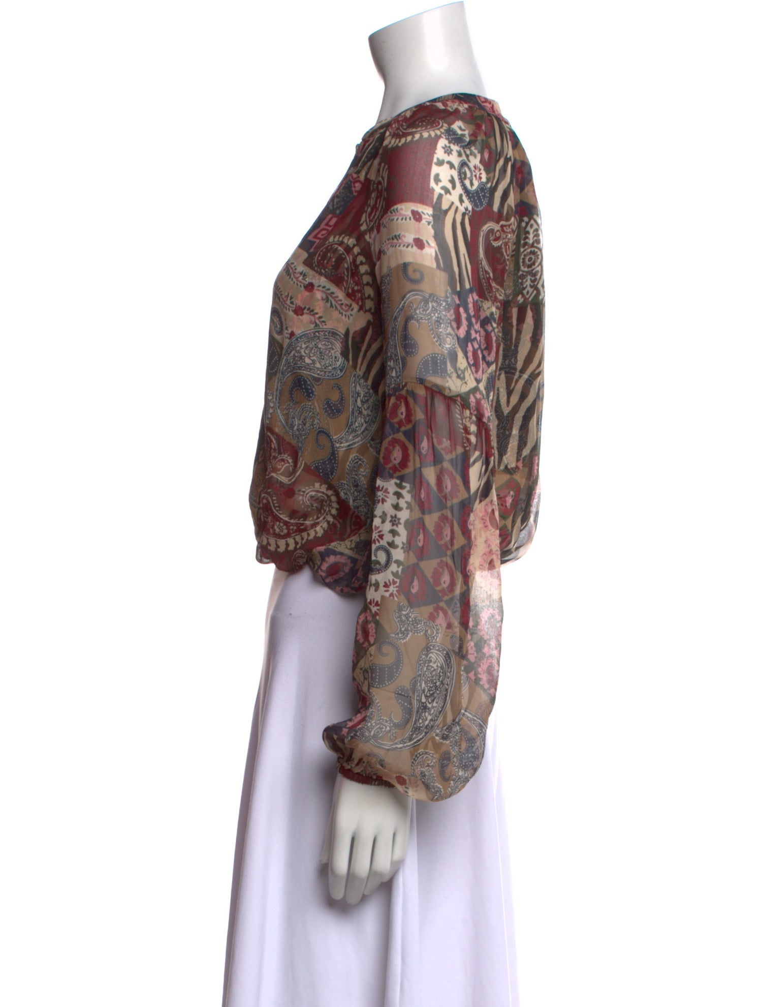 Veronica Beard Silk Paisley Print Blouse