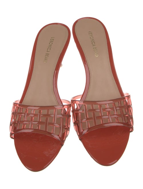 Veronica Beard Leather Lasercut Accents Slides