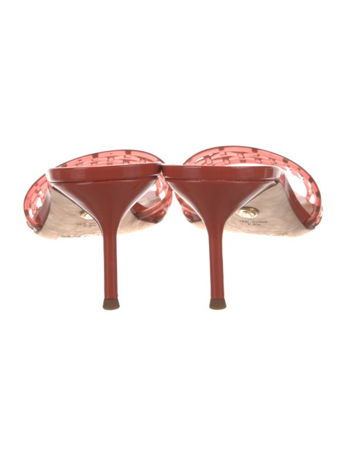 Veronica Beard Leather Lasercut Accents Slides