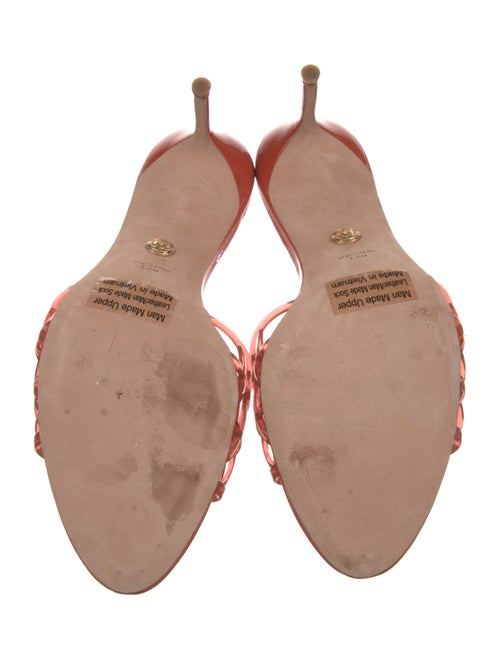 Veronica Beard Leather Lasercut Accents Slides