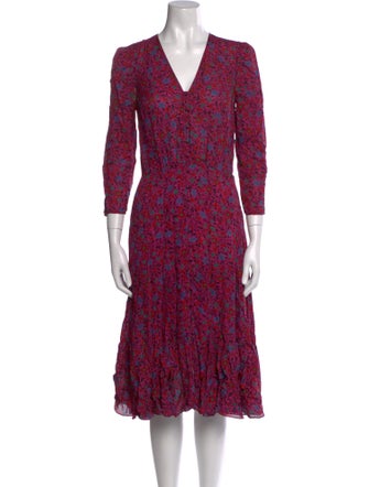 Veronica Beard Silk Midi Length Dress