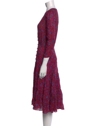 Veronica Beard Silk Midi Length Dress