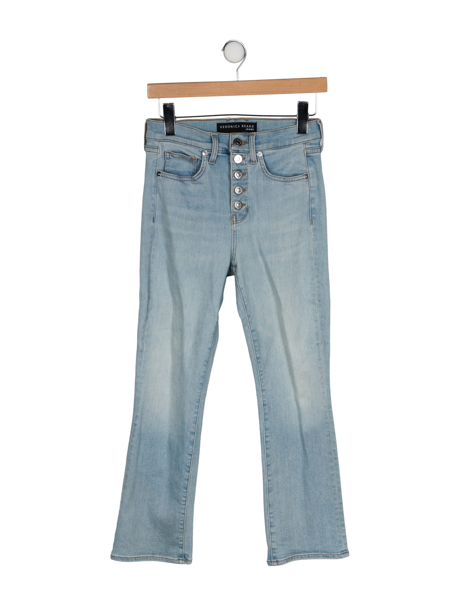 Veronica Beard Mid-Rise Straight Leg Jeans