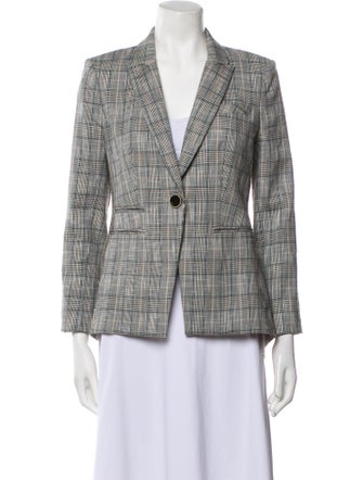 Veronica Beard Plaid Print Blazer