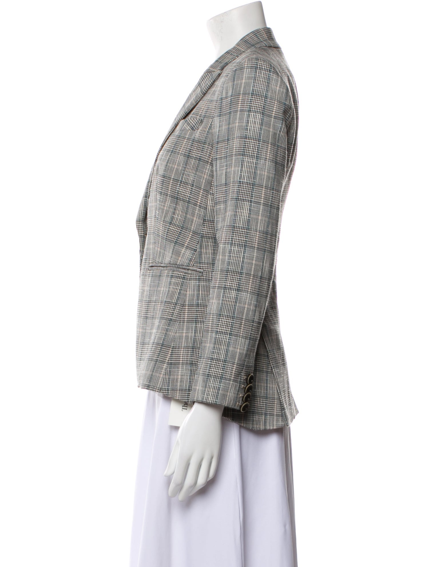 Veronica Beard Plaid Print Blazer