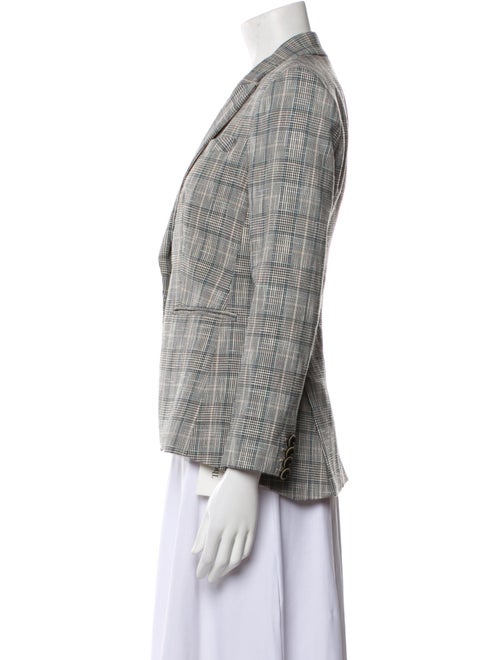 Veronica Beard Plaid Print Blazer