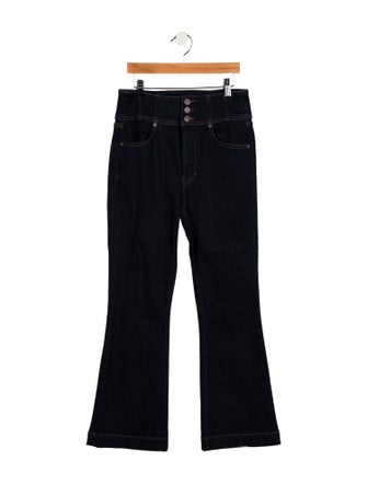 Veronica Beard Low-Rise Straight Leg Jeans
