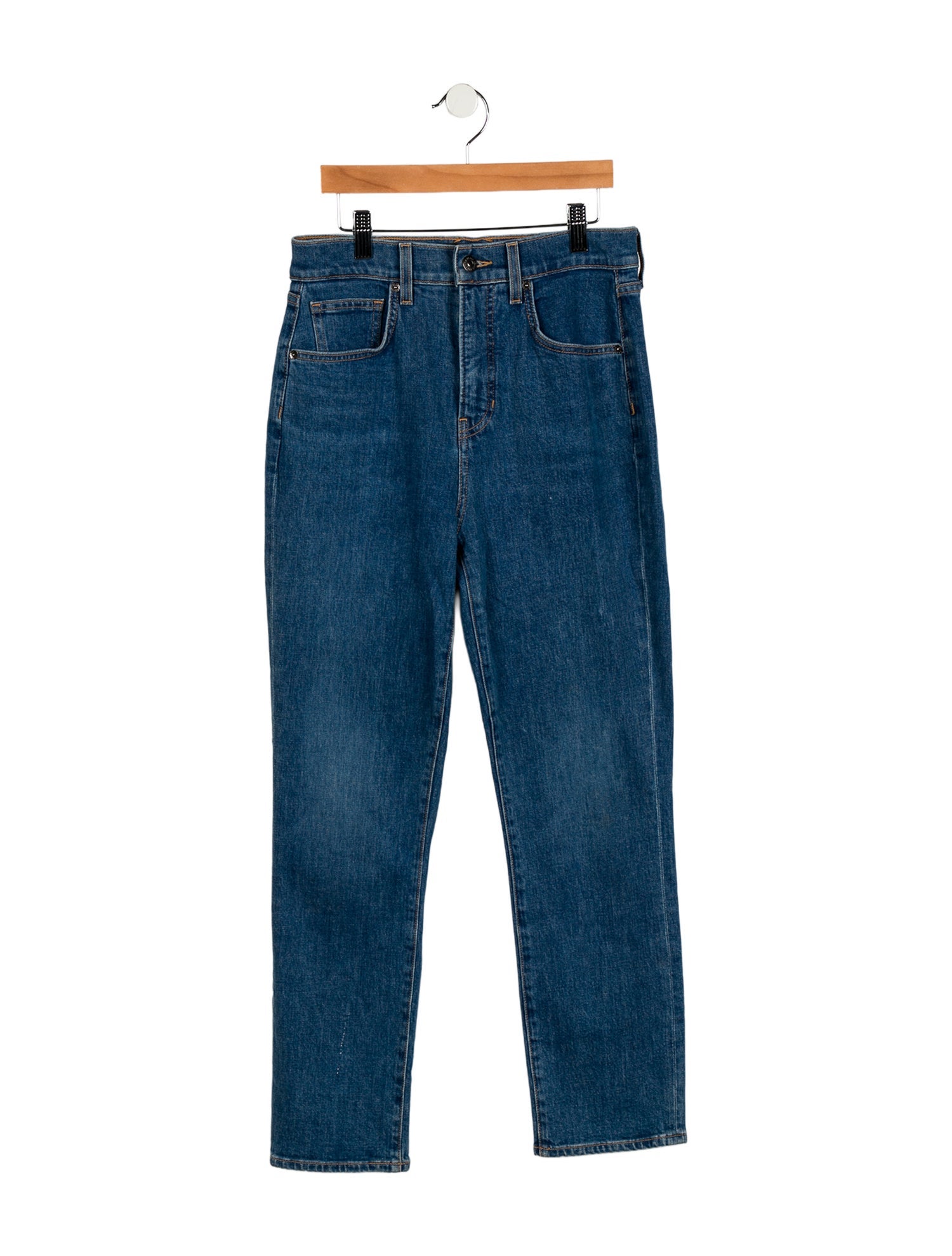 Veronica Beard Mid-Rise Straight Leg Jeans