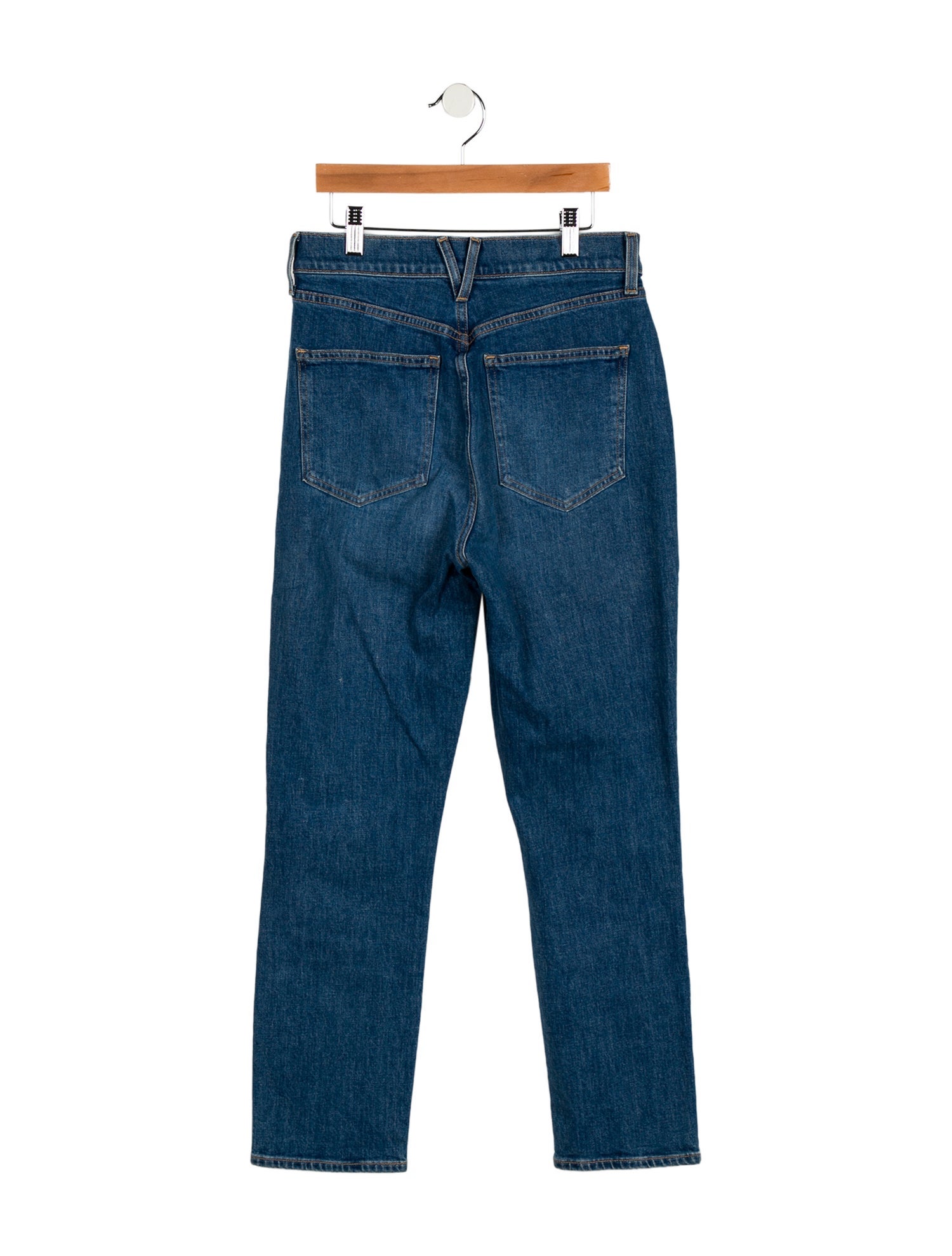 Veronica Beard Mid-Rise Straight Leg Jeans