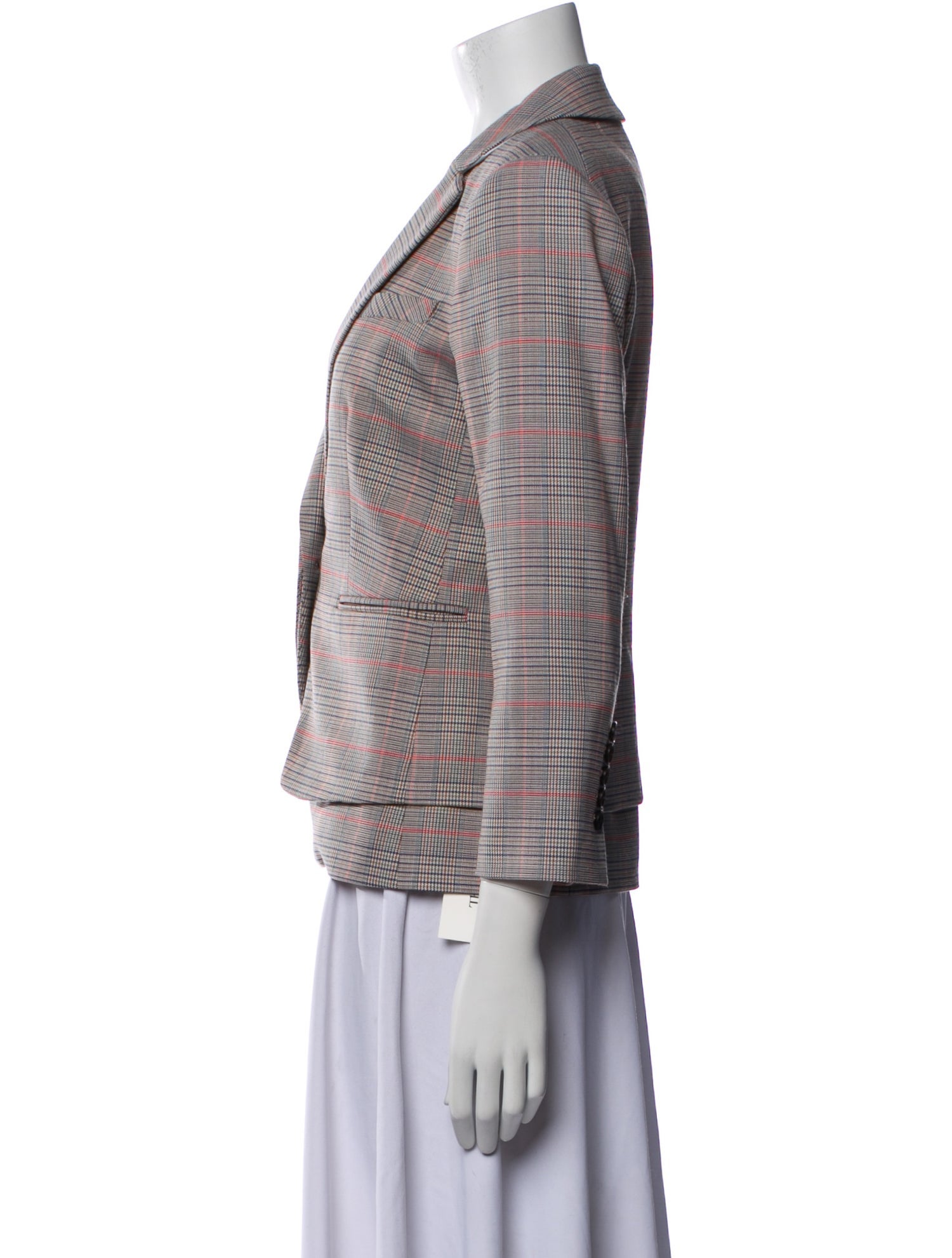Veronica Beard Plaid Print Blazer