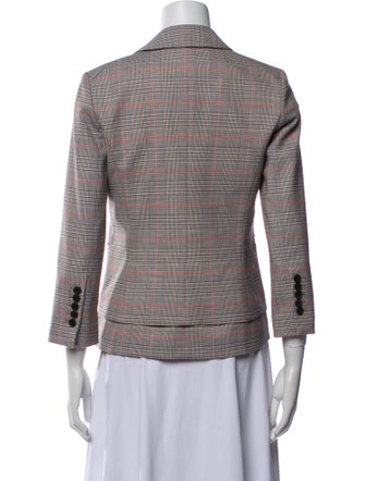 Veronica Beard Plaid Print Blazer